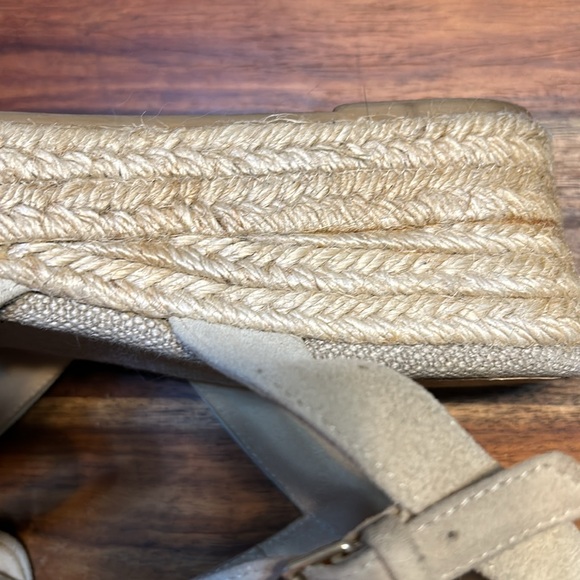 BODEN - espadrilles wedge sandals suede cream size 40 bohemian - Picture 10 of 13